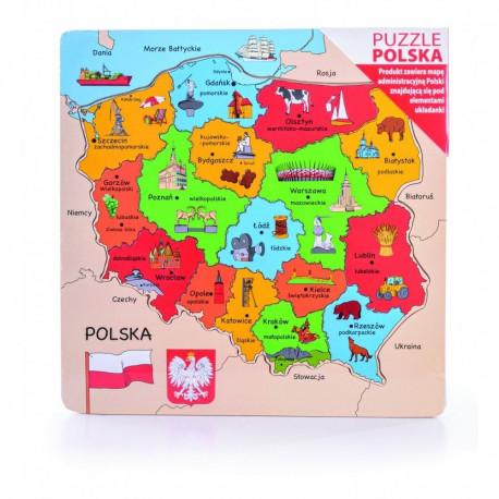 Puzzle wooden Map of Poland
