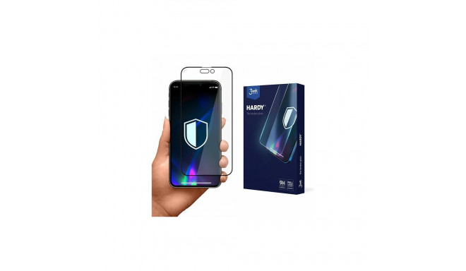 3MK Hardy iPhone 14 Pro 6.1" keemiliselt karastatud klaas must