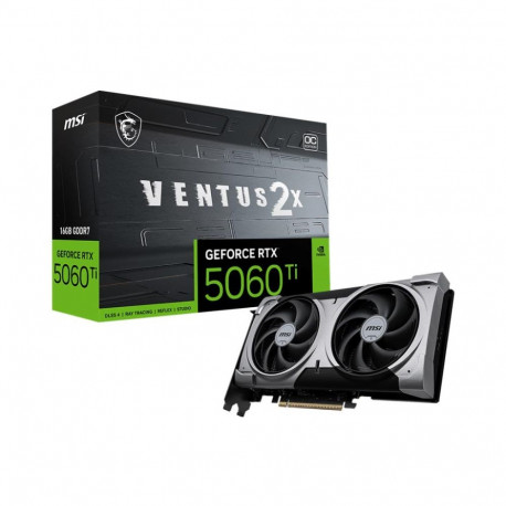 Graphics Card|MSI|NVIDIA GeForce RTX 5060 Ti|16 GB|GDDR7|128 bit|PCIE 5.0 16x|Dual Slot Fansink|5060