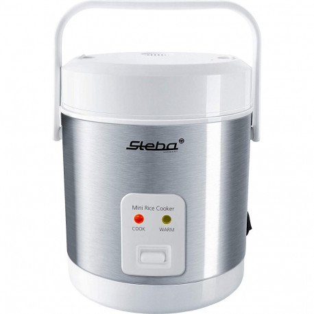 Mini-Reiskocher RK 4 M (edelstahl/weiß, 200 Watt, 0,9 Liter)