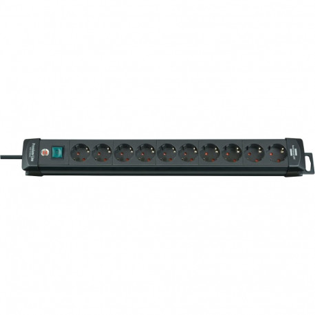 Premium-Line Steckdosenleiste 10-fach (schwarz, 3 Meter)