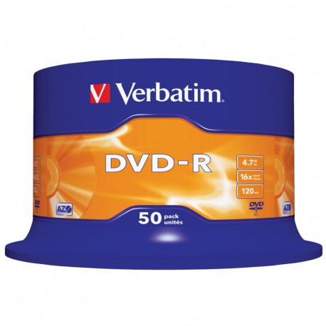 DVD-R 16x CB 4,7GB Verbatim 50 sztuk