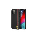 Ferrari FESAXHCP12LBK iPhone 12 Pro Max 6.7" black/black hardcase On Track Carbon Stripe