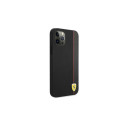 Ferrari FESAXHCP12LBK iPhone 12 Pro Max 6.7" black/black hardcase On Track Carbon Stripe
