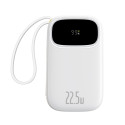 Baseus EnerFill FC31 20000mAh 22.5W Powerbank with Digital Display and 2 Built-in Cables (USB-C + Li
