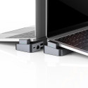 Hub Joyroom S-H121 USB-C stand - USB-A 3.0 / RJ45 / HDMI / USB-C / Thunderbolt for MacBook Pro - gra
