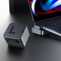 Hub Joyroom S-H121 USB-C stand - USB-A 3.0 / RJ45 / HDMI / USB-C / Thunderbolt for MacBook Pro - gra