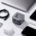 Hub Joyroom S-H121 USB-C stand - USB-A 3.0 / RJ45 / HDMI / USB-C / Thunderbolt for MacBook Pro - gra