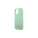Guess Metal Logo Script Case for iPhone 12 Pro Max 6.7" - Green