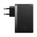 Baseus GaN5 Pro fast charger 2xUSB-C + USB 140W EU black (CCGP100201)