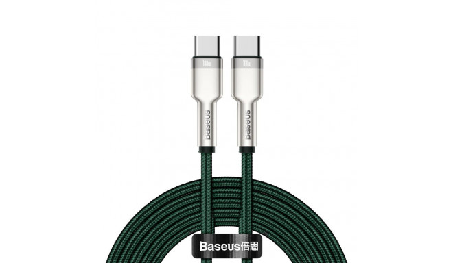Baseus Cafule Series Metal Data USB-C / USB-C PD QC SCP 100W 5A 2 m cable - green