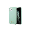 Guess GUHCN58LSLMGG iPhone 11 Pro zielony/green hard case Silicone Vintage Gold Logo