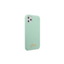 Guess GUHCN58LSLMGG iPhone 11 Pro zielony/green hard case Silicone Vintage Gold Logo