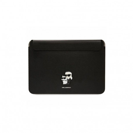 Karl Lagerfeld Saffiano Karl&Choupette case for a 16" laptop - black