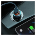 Baseus Golden Contactor Pro car charger USB-C / USB-A 40W PD QC 4+ SCP FCP AFC + cable - gray