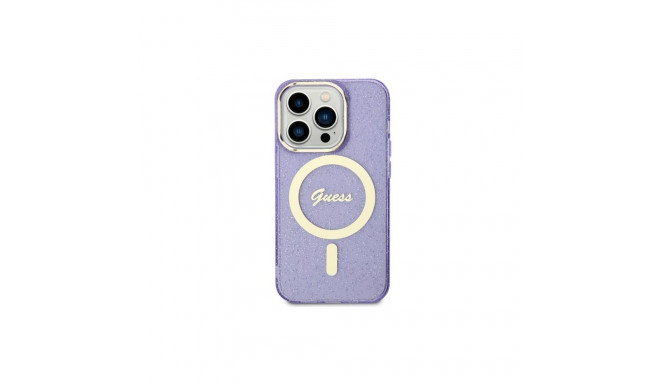 Guess GUHMN61HCMCGU iPhone 11 / Xr 6.1" purple/purple hardcase Glitter Gold MagSafe