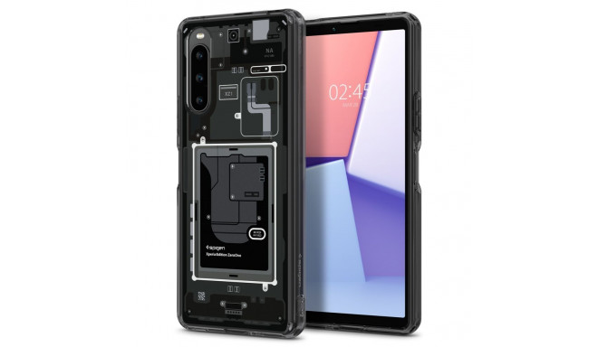 Spigen Ultra Hybrid Case for Sony Xperia 10 V - Dark Gray (Zero One Pattern)