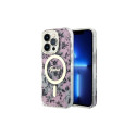 Guess GUHMP14XHCFWSP iPhone 14 Pro Max 6.7" pink/pink hardcase Flower MagSafe