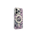 Guess GUHMP14XHCFWSP iPhone 14 Pro Max 6.7" pink/pink hardcase Flower MagSafe