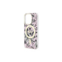 Guess GUHMP14XHCFWSP iPhone 14 Pro Max 6.7" pink/pink hardcase Flower MagSafe