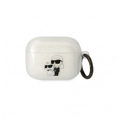 Karl Lagerfeld KLAPHNKCTGT Airpods Pro cover transparent Gliter Karl&Choupette