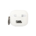 Karl Lagerfeld KLACA3SILKCW AirPods 3 cover white/white Silicone Karl & Choupette
