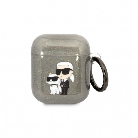 Karl Lagerfeld KLA2HNKCTGK Airpods 1/2 cover black/black Gliter Karl&Choupette
