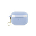 Guess GUAP2LSCHSB AirPods Pro 2 cover blue/blue Silicone Charm Heart Collection