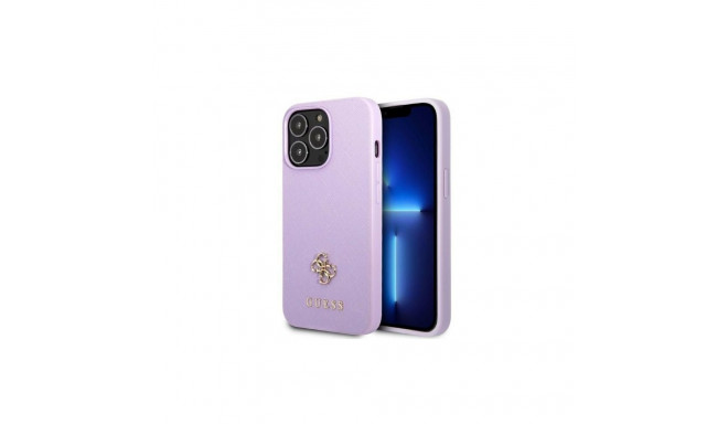 Guess GUHCP13XPS4MU iPhone 13 Pro Max 6.7" purple/purple hardcase Saffiano 4G Small Metal Logo