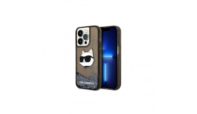 Karl Lagerfeld KLHCP14LLNCHCK iPhone 14 Pro 6.1" black/black hardcase Glitter Choupette Head