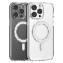 Clear Magnetic Case with MagSafe for iPhone 14 Pro Max with silver ring - transparent