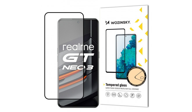Wozinsky Super Tough Full Glue Tempered Glass Full Screen With Frame Case Friendly Realme GT Neo 3 B