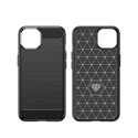 Carbon Case for iPhone 14 Plus flexible gel back cover black