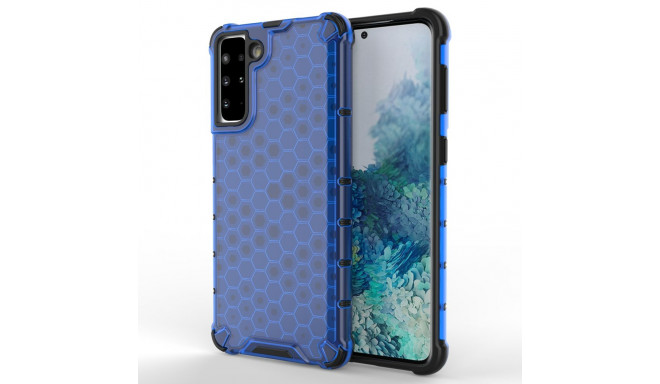 Honeycomb case armored cover with a gel frame for Samsung Galaxy S22 + (S22 Plus) blue