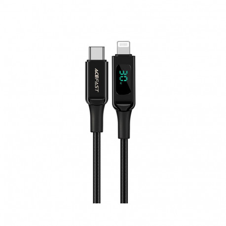 Acefast cable MFI USB Type C - Lightning 1.2m, 30W, 3A black (C6-01 Black)