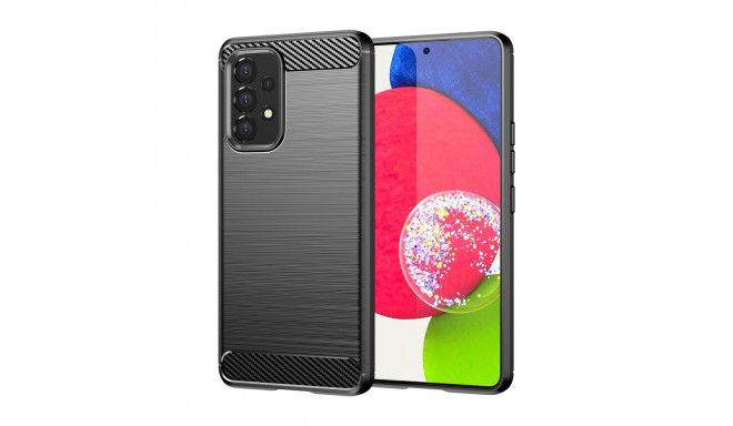 Carbon Case Flexible Cover Sleeve for Samsung Galaxy A53 5G black