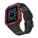 Protect Strap Band for Apple Watch 42/44/45mm Armored Case Strap - Black, Red Protect Strap Band for Apple Watch 42/44/45mm Armored Case Strap - Black, Red