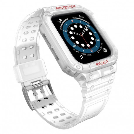 Protect Strap Band for Apple Watch 38/40/41mm Armored Case Strap - Transparent