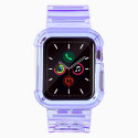Silicone Band Strap Bracelet Case Strap Light Set for Apple Watch 44mm - Purple Silicone Band Strap Bracelet Case Strap Light Set for Apple Watch 44mm - Purple