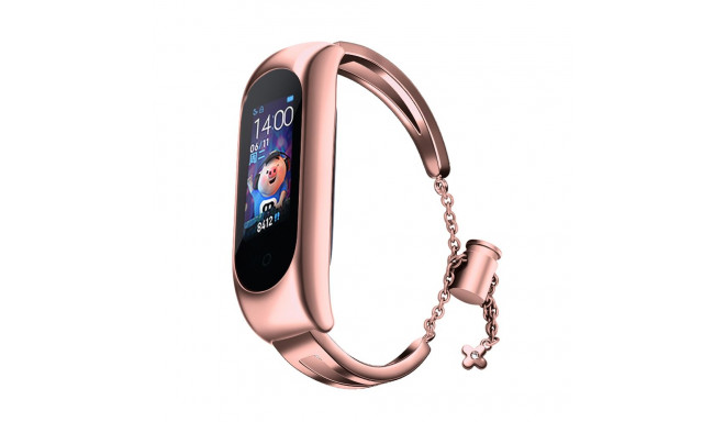 Metal bracelet for Xiaomi Mi Band 3 / 4 / 5 / 6 band strap - pink