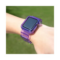 Silicone Band Strap Bracelet Case Strap Light Set for Apple Watch 44mm - Purple Silicone Band Strap Bracelet Case Strap Light Set for Apple Watch 44mm - Purple