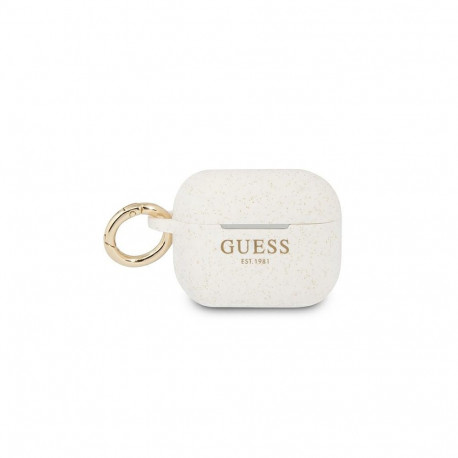 Guess GUAPSGGEH AirPods Pro cover white/white Silicone Glitter