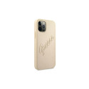 Guess GUHCP12LRSAVSLG iPhone 12 Pro Max 6.7" gold/gold hardcase Saffiano Vintage Script