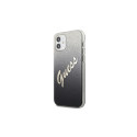 Guess GUHCP12SPCUGLSBK iPhone 12 mini 5.4" black/black hardcase Glitter Gradient Script
