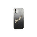 Guess GUHCP12SPCUGLSBK iPhone 12 mini 5.4" black/black hardcase Glitter Gradient Script