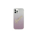 Guess GUHCP12LPCUGLSPI iPhone 12 Pro Max 6.7" pink/pink hardcase Glitter Gradient Script
