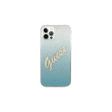 Guess GUHCP12LPCUGLSBL iPhone 12 Pro Max 6.7" blue/blue hardcase Glitter Gradient Script