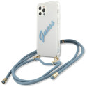 Guess GUHCP12LCRTVSBL iPhone 12 Pro Max 6.7" blue/blue hardcase Script Vintage