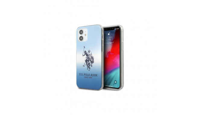US Polo Assn. Gradient Pattern Collection iPhone 12 mini Case - Blue