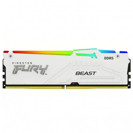 Kingston Technology mälumoodul FURY Beast 16GB 6000MT/s DDR5 CL36 DIMM RGB EXPO, valge